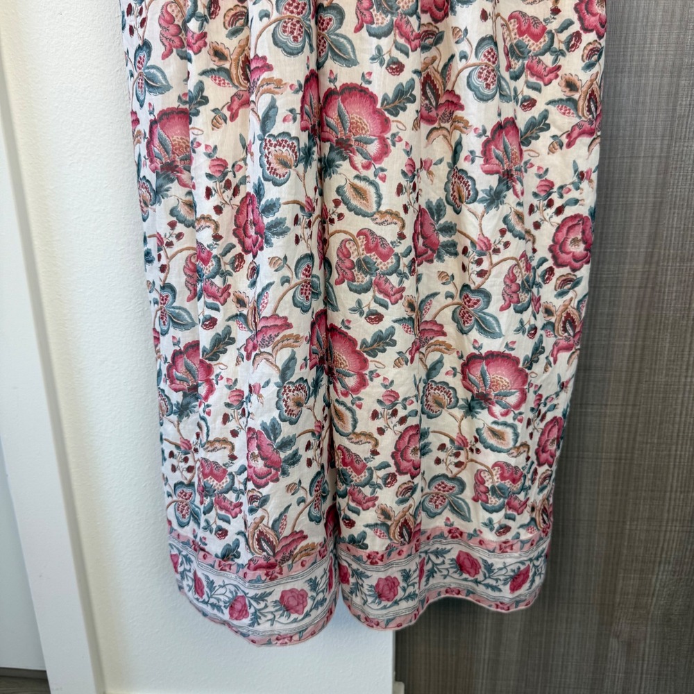 Louise Misha Ecru Cream Indian Floral Arya Maxi Dress Size 38 Medium - Picture 8 of 14
